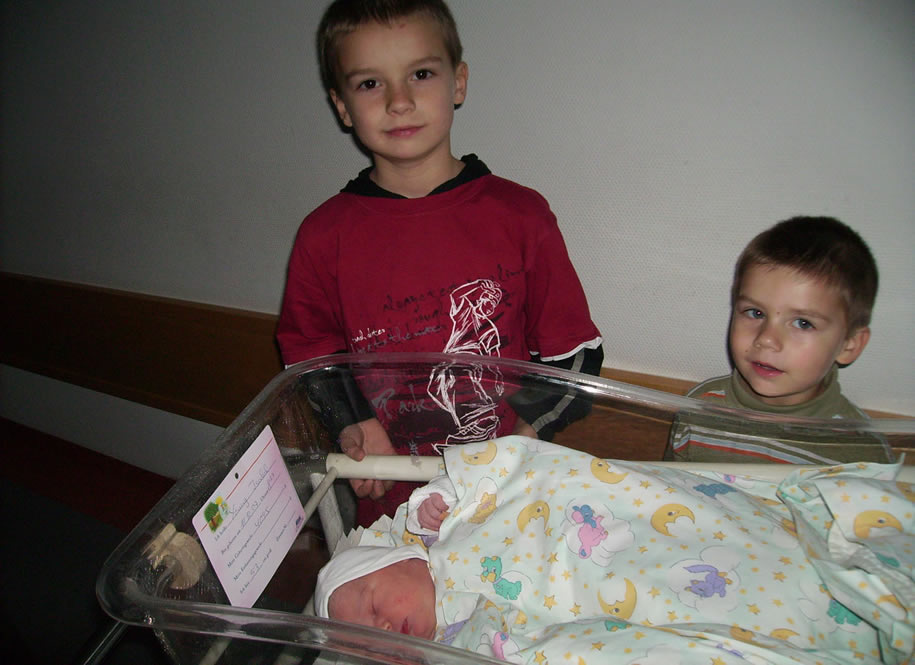We now have a little sister. We have been very excited all morning